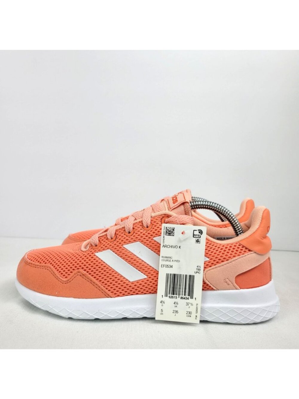 Adidas Archivo Youth Semi Coral Running Shoes US Size 5 NWT - Picture 4 of 10